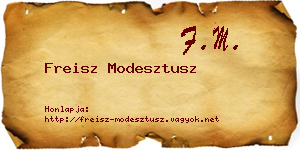 Freisz Modesztusz névjegykártya